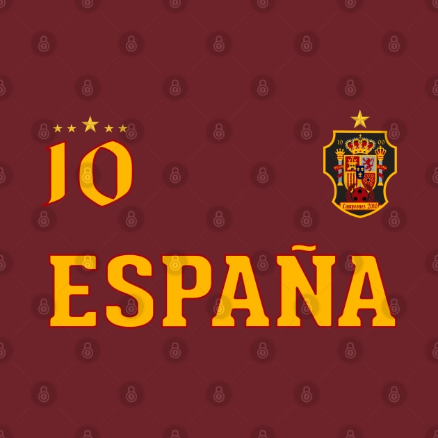 Spain Soccer with number 10 by ferms82