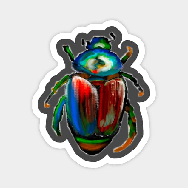 Rainbow Beetle Magnet by SageBay