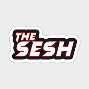 The sesh red and white design Magnet