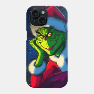 Whimsical Holidays: Grinch-Inspired Artwork and Festive Delights Phone Case