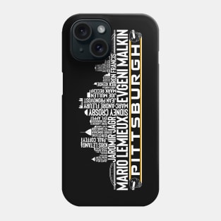 Pittsburgh Hockey Team All Time Legends, Pittsburgh City Skyline Phone Case