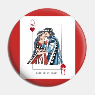 King and Queen for Valentines Pin