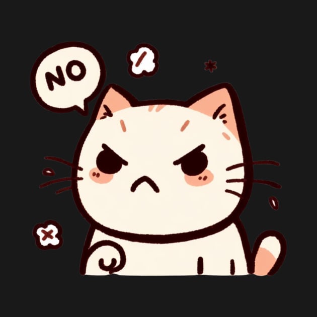 Angry Cat Saying No by PhotoSphere