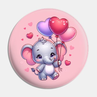 Sending Love with Balloons - Adorable Elephant 🐘 Pin