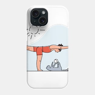 YOGA WITH CAT ILLUSTRATION Phone Case