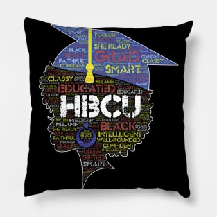 HBCU Grad Afro Word Art Pillow