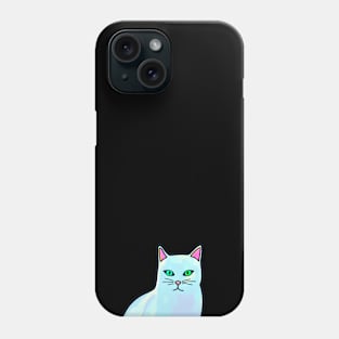 Light Blue Cat Phone Case