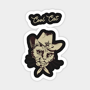 Cowboy Cat Magnet