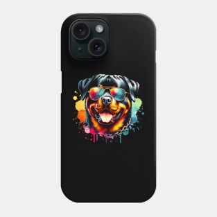 Watercolor Rottweiler Dog Phone Case