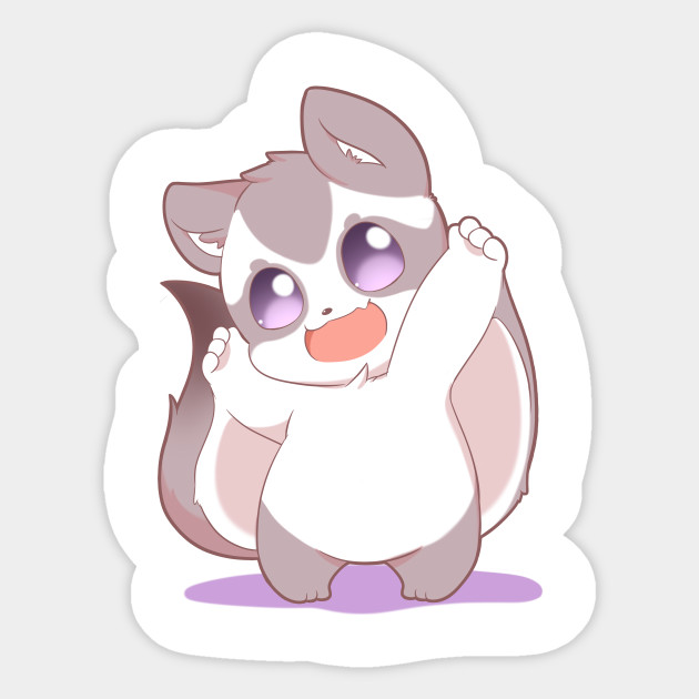 Cute Chibi Sugar Glider Sugar Glider Naklejka Teepublic Pl