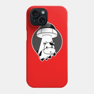 funny cow ufo abduction meme Phone Case