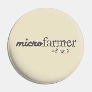 microFARMER Graphic with Chickens Pin