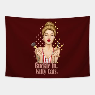 Buckle in, Kitty Cats- Bailey Sarian inspired art Tapestry