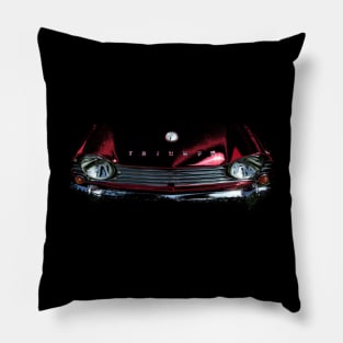 Triumph TR4A 1960s classic car photo red Pillow