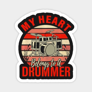 My Heart Belong To Drummer Valentines Day Wife Magnet