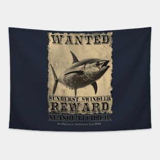 Sunburst Swindler Wanted Poster Tapestry