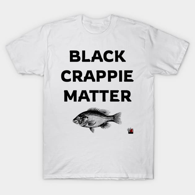 Black Crappie Matter Fishing T-Shirt