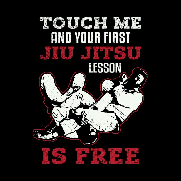 Jiu jitsu Distressed Vintage MMA or BJJ T-shirt by tmuzaa