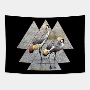 Crown crane - Birds in Kenya / Africa with Graphic Tapestry