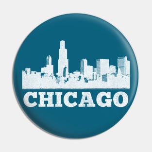 Chicago / Retro Style Faded Design Pin