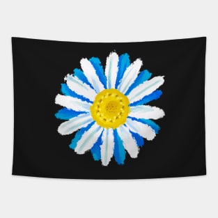 Blue Summer Daisy Tapestry