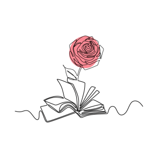Rose Flower growing from book T-Shirt