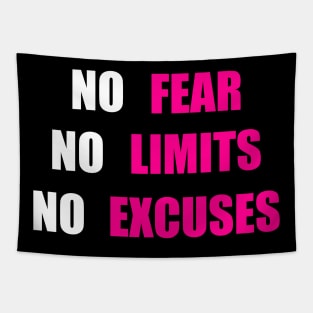 No Fear No Limit No Excuses Tapestry