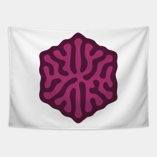 Reaction-Diffusion Hexagon (Purple Pink) Tapestry