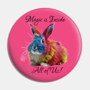 Colorful Bunny Magic Pin