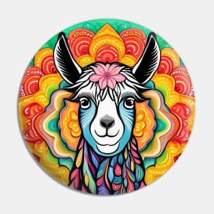 Vincent the Colorful, Psychedelic Llama Pin