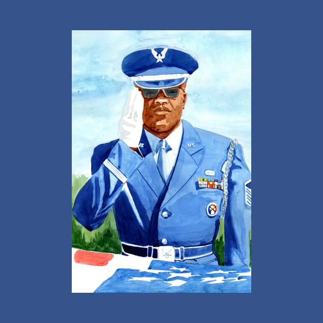 Final Salute USAF Watercolor Painting by MMcBuck