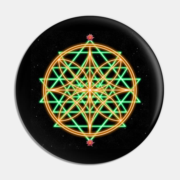 Sri Yantra Pin by Sacred Geometry Art