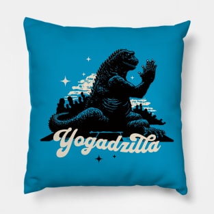 Yogadzilla - Godzilla doing Yoga Pillow