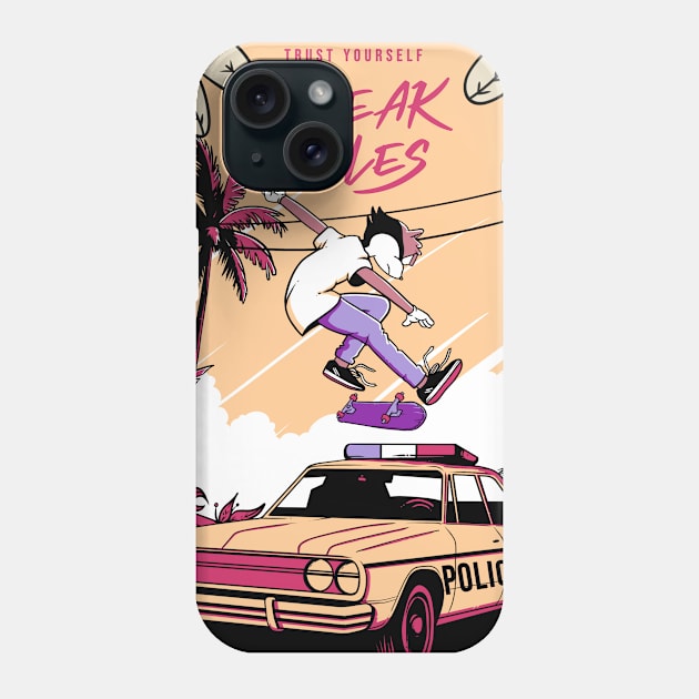 Break Rules Phone Case by NathanRiccelle