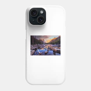 Sunrise Reflections at Dream Lake Phone Case