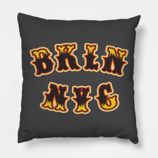 Brooklyn New York Font Fusion - Distinctive Typeface Design Pillow