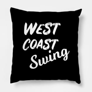 West Coast Swing Design White Pillow