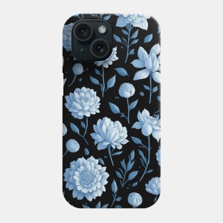 Seamless pattern with blue flowers Phone Case