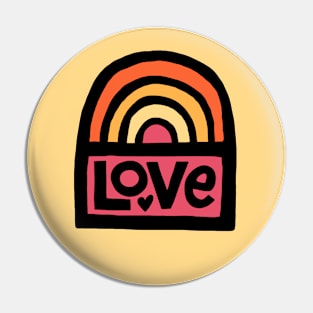 Love Rainbow (red) Pin