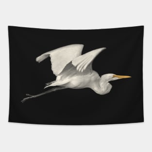 Great Egret in Flight Tapestry