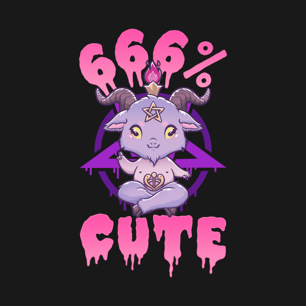 666% Cute - Satanic Chibi Anime Kawaii Baphomet by biNutz