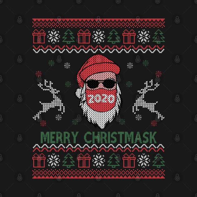 Merry Christmask Christmas 2020 Funny Santa Face Mask Ugly by Herotee