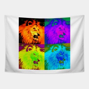 African Lion - Pop Art Design Tapestry