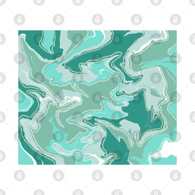 Light blue marble design - teal marble pattern by Alice_creates