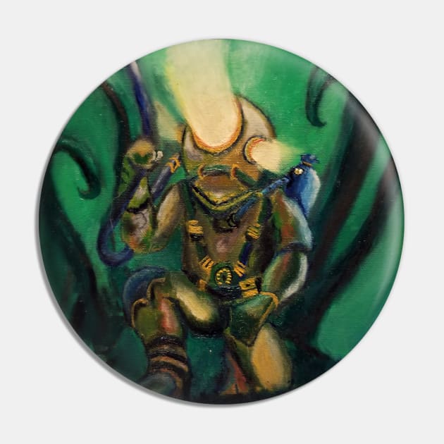 The Diver Pin by RG Illustration