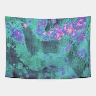 Abstract bright purple and turquoise blue batik texture Tapestry