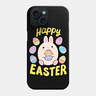 Happy Easter Day Cute Easter bunny holding an egg Phone Case