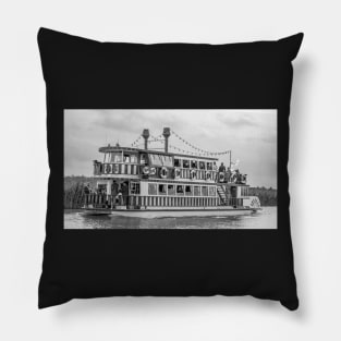 Paddle steamer on the Norfolk Broads Pillow