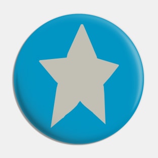 Lead Crystal Grey Star on Teal Pin