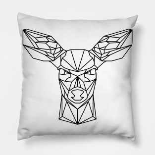 Deer Low Poly Art Fawn Animal Forest Nature Pillow